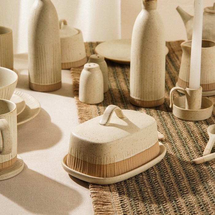 Маслёнка керамическая SL Home «Виенто», 18,5×13×10,5 см, цвет бежевый Маслёнка керамическая SL Home «Виенто», 18,5×13×10,5 см, цвет бежевый