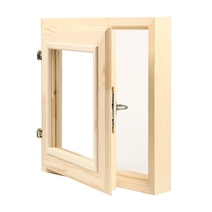 Окно, 40×40см, двойное стекло, наружнее открывание, ХВОЯ Окно, 40×40см, двойное стекло, наружнее открывание, ХВОЯ