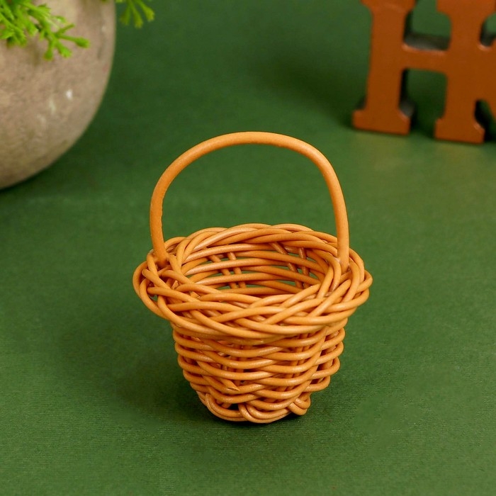 Кукольная миниатюра «Корзинка», цвета МИКС Кукольная миниатюра «Корзинка», цвета МИКС