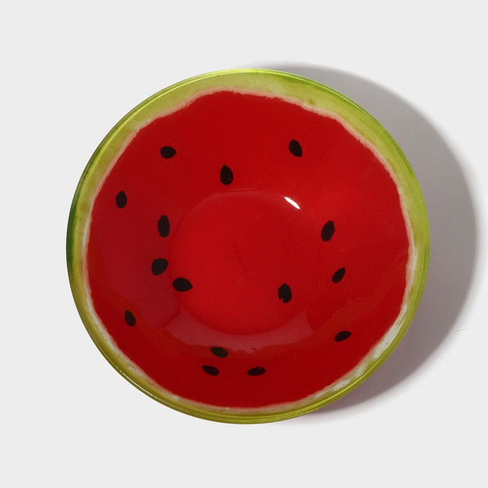 Набор тарелок стеклянных Доляна «Сладкий арбуз», 19 предметов: 6 десертных тарелок, 6 обеденных тарелок, 6 мисок, салатник Набор тарелок стеклянных Доляна «Сладкий арбуз», 19 предметов: 6 десертных тарелок, 6 обеденных тарелок, 6 мисок, салатник