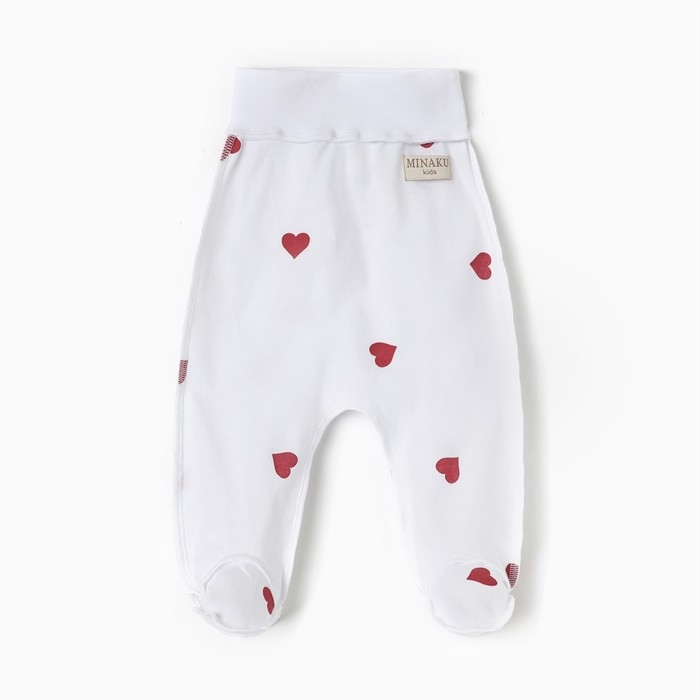 Ползунки детские MINAKU, цвет молочный, рост 62-68 см Ползунки детские MINAKU, цвет молочный, рост 62-68 см