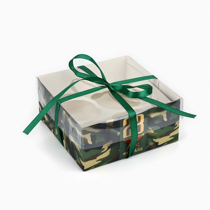 Коробка для капкейка «Настоящему герою», 16 × 16 × 7,5 см Коробка для капкейка «Настоящему герою», 16 × 16 × 7,5 см