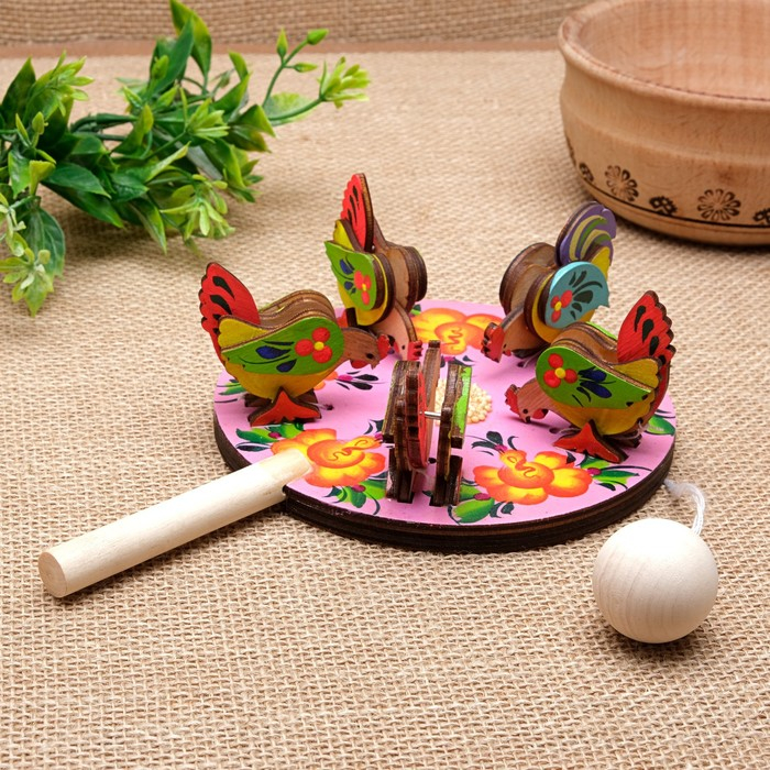 Сувенир Сувенир "Курицы клюющие", d=13 см микс