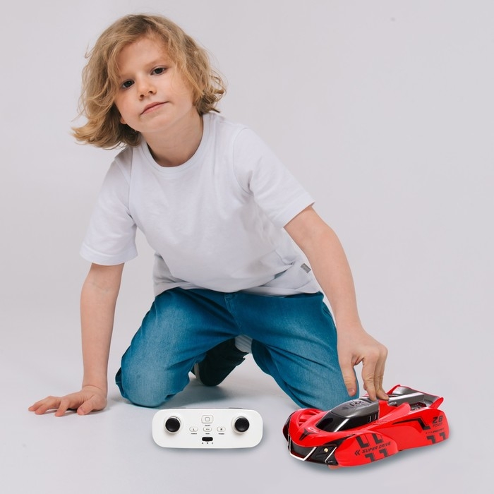 Антигравитационная машинка AIR, радиоуправление, ездит по стенам, аккумулятора, цвет красный Антигравитационная машинка AIR, радиоуправление, ездит по стенам, аккумулятора, цвет красный