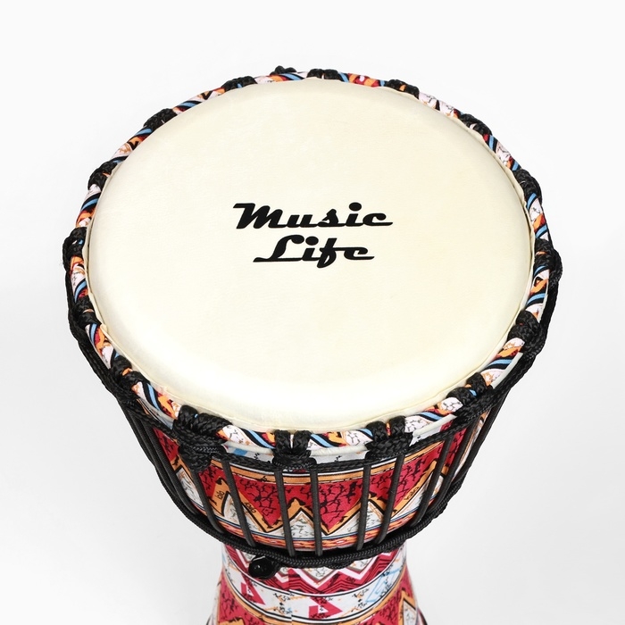 Барабан Джембе Красный орнамент, 38 х 21 см Барабан Джембе Красный орнамент, 38 х 21 см