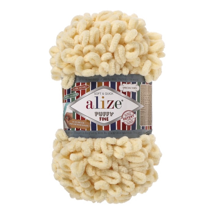 Пряжа Пряжа "Puffy fine" 100% микрополиэстер 14,5м/100г (160 св. жёлтый)