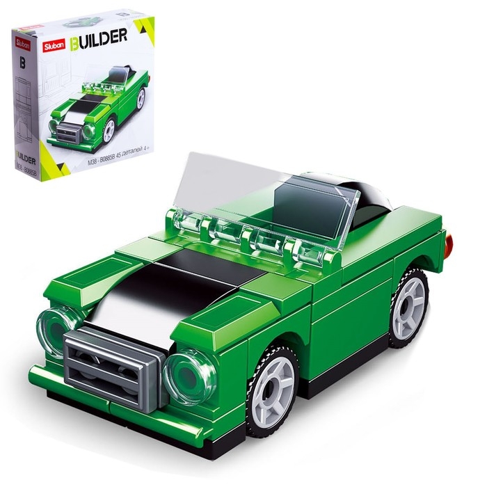 Конструктор &laquo;Тачки&raquo;, 45 деталей, цвет зелёный