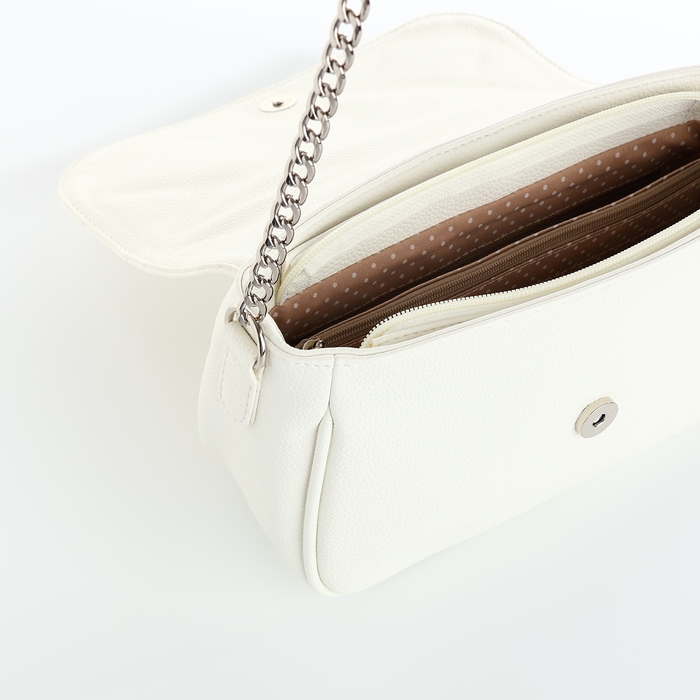 Сумка женская на молнии, цвет белый Сумка женская на молнии, цвет белый