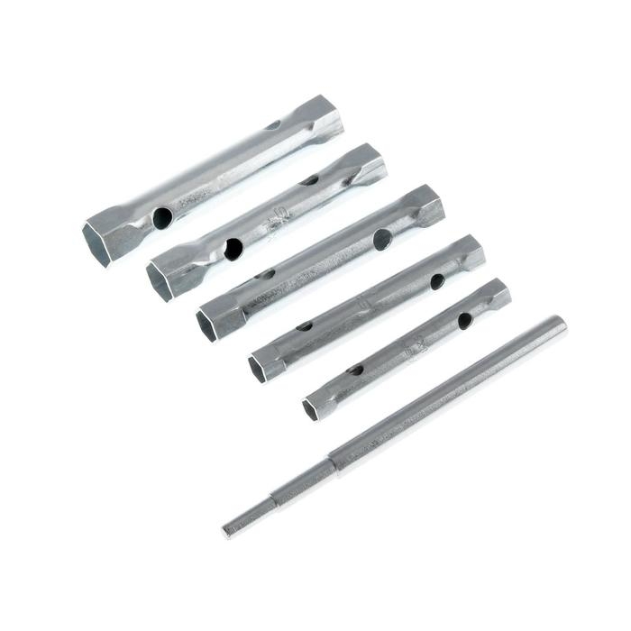 Набор ключей-трубок торцевых Sparta, 6 шт, 8 х 17 мм, вороток, оцинкованные Набор ключей-трубок торцевых Sparta, 6 шт, 8 х 17 мм, вороток, оцинкованные