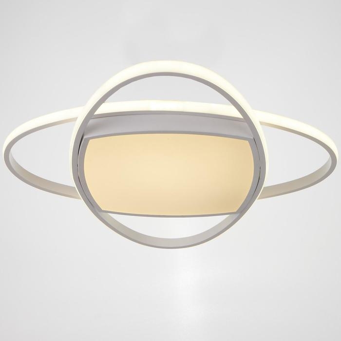 Люстра с ПДУ 1221/1WT LED 90Вт 3000-6000К белый 50х50х9 см BayerLux