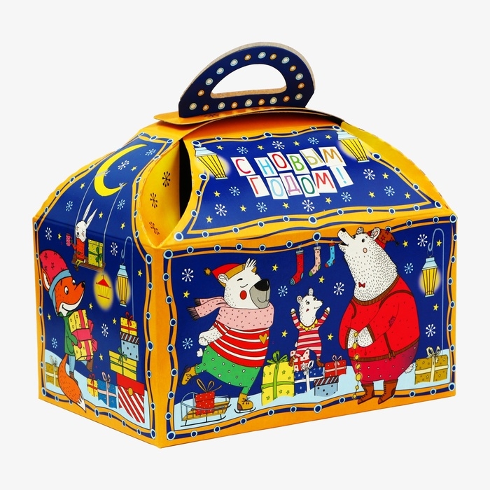 Новый год. Подарочная коробка Новый год. Подарочная коробка "Помечтаем" Ларец малый 18,5 x 12,5 x 19см.