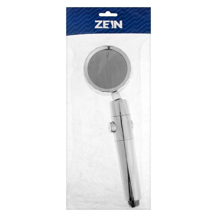 Душевая лейка ZEIN Z2349, с вентилятором, 1 режим, пластик/нержавеющая сталь, синий/хром Душевая лейка ZEIN Z2349, с вентилятором, 1 режим, пластик/нержавеющая сталь, синий/хром