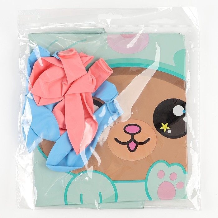 Набор воздушных шаров «Мишка в зайке», фольга, латекс, 9 шт. Набор воздушных шаров «Мишка в зайке», фольга, латекс, 9 шт.