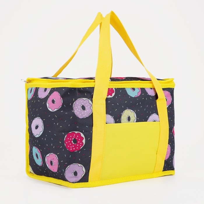 Термосумка на молнии 13 л, цвет чёрный/жёлтый Термосумка на молнии 13 л, цвет чёрный/жёлтый