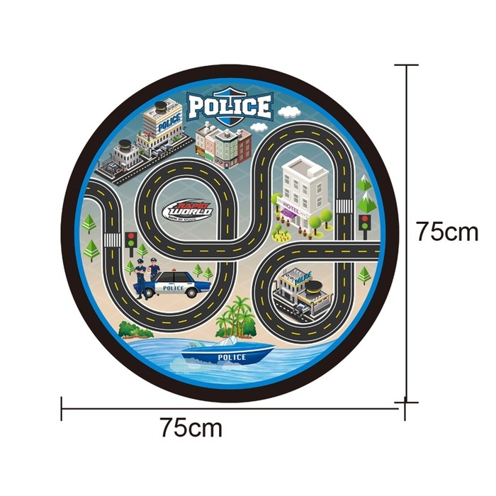 Игровой набор &laquo;Полиция&raquo;, с металлическими машинками и ковриком-сумкой