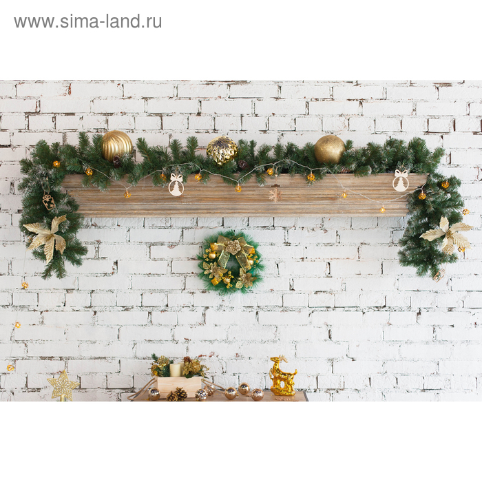 Набор шаров пластик d-15 см, 3 шт Набор шаров пластик d-15 см, 3 шт "Гиганты" золото