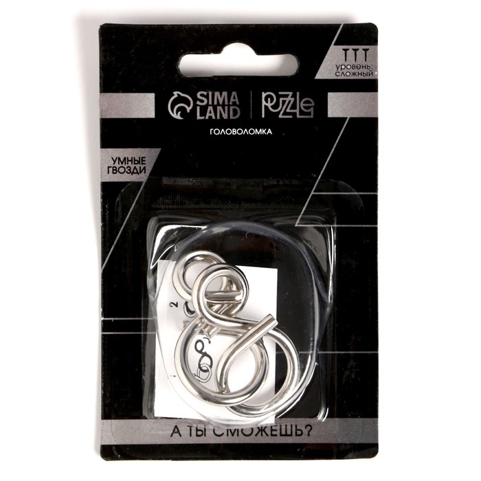 Головоломка Игры разума «Умные гвозди» №3,на блистере Головоломка Игры разума «Умные гвозди» №3,на блистере