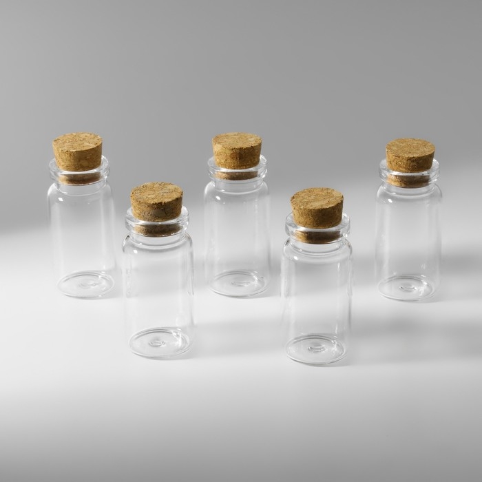 Баночки для хранения бисера, d = 2 × 4 см, 5 шт