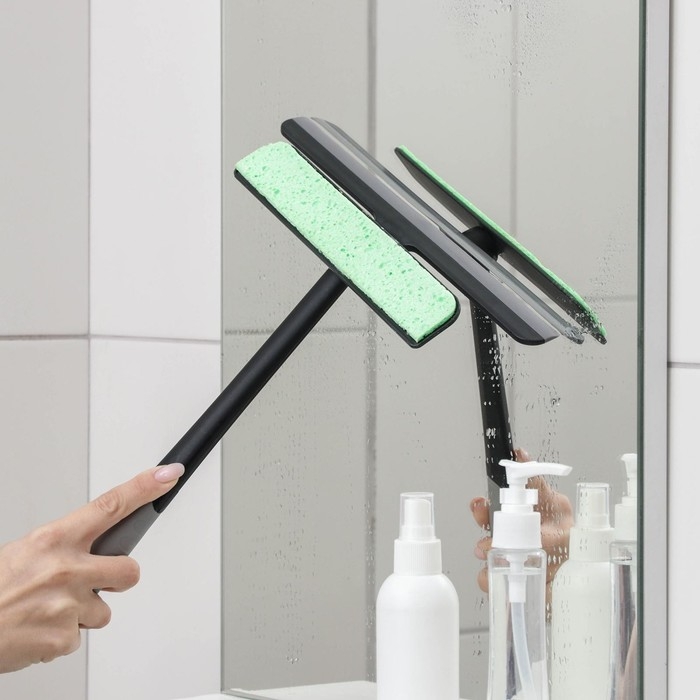 Щётка для окон Доляна «Элит», целлюлозная губка 21×4 см, поворотный силиконовый водосгон27,5, 28×34×6 см, цвет МИКС Щётка для окон Доляна «Элит», целлюлозная губка 21×4 см, поворотный силиконовый водосгон27,5, 28×34×6 см, цвет МИКС