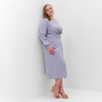 Платье женское MIST, plus-size,  р.54, серо-голубой