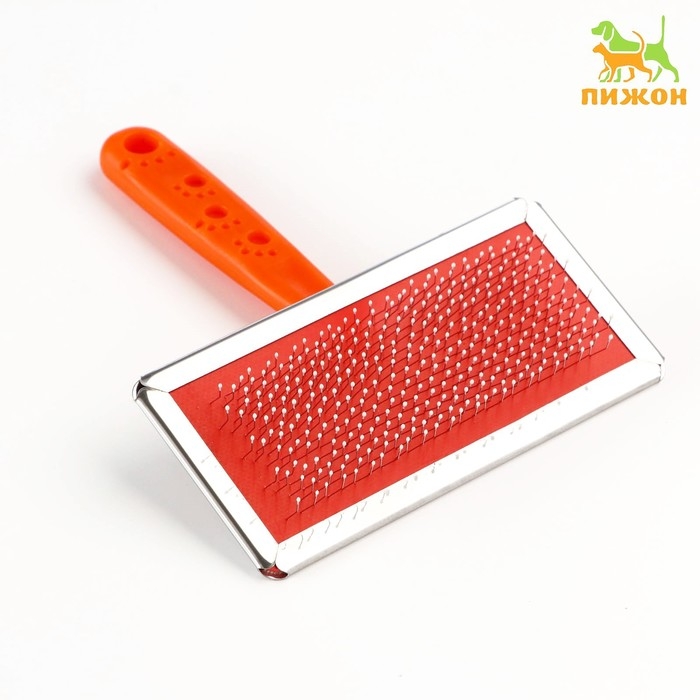 Пуходерка  Пуходерка "Лапки" большая с каплями, 12 х 13 см, оранжевая