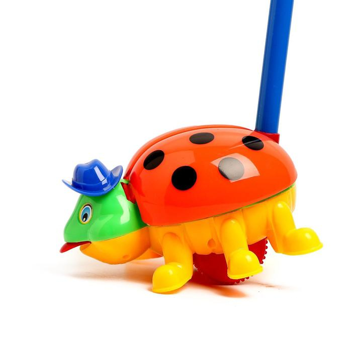 Каталка «Жучок», на палочке, цвета МИКС Каталка «Жучок», на палочке, цвета МИКС