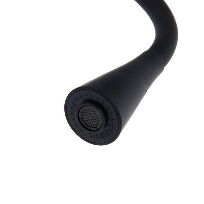 Смеситель для кухни Accoona A9890F-3, однорычажный, гибкий излив, 2 режима, черный Смеситель для кухни Accoona A9890F-3, однорычажный, гибкий излив, 2 режима, черный