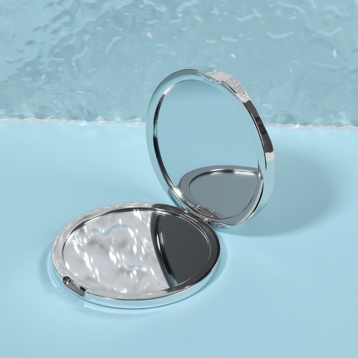 Зеркало складное «Волны», d = 7,5 см, цвет серебристый Зеркало складное «Волны», d = 7,5 см, цвет серебристый