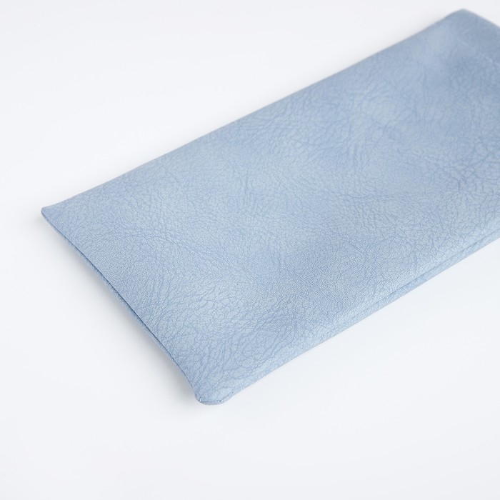 Чехол для очков на хлопушке, длина 17,5 см, цвет голубой Чехол для очков на хлопушке, длина 17,5 см, цвет голубой