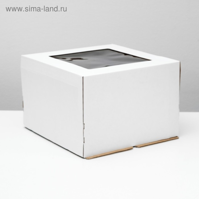 Коробка для торта, с окном, 30 х 30 х 19 см Коробка для торта, с окном, 30 х 30 х 19 см
