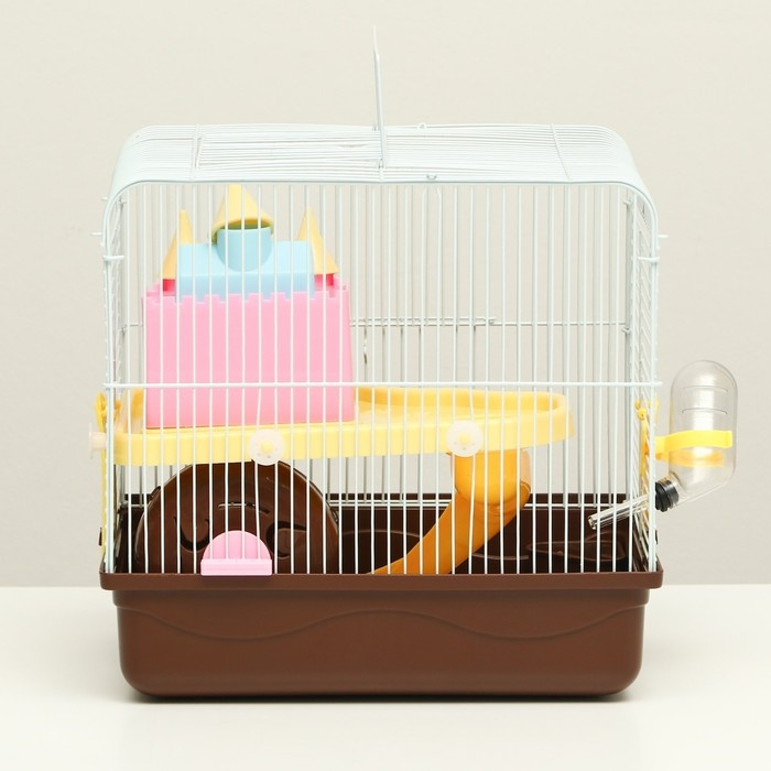 Клетка для грызунов Клетка для грызунов "Пижон" с замком, 31 х 24 х 27 см, коричневая