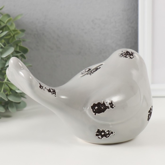 Копилка керамика  Копилка керамика "Серый воробышек" 18,8 11,9х13 см