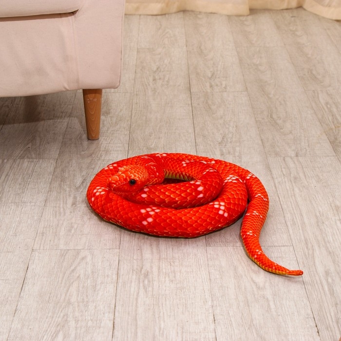 Мягкая игрушка «Змея», 200 см, цвет терракотовый Мягкая игрушка «Змея», 200 см, цвет терракотовый