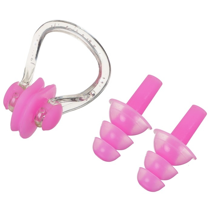 Набор для плавания ONLYTOP: зажим для носа, беруши, цвета МИКС Набор для плавания ONLYTOP: зажим для носа, беруши, цвета МИКС