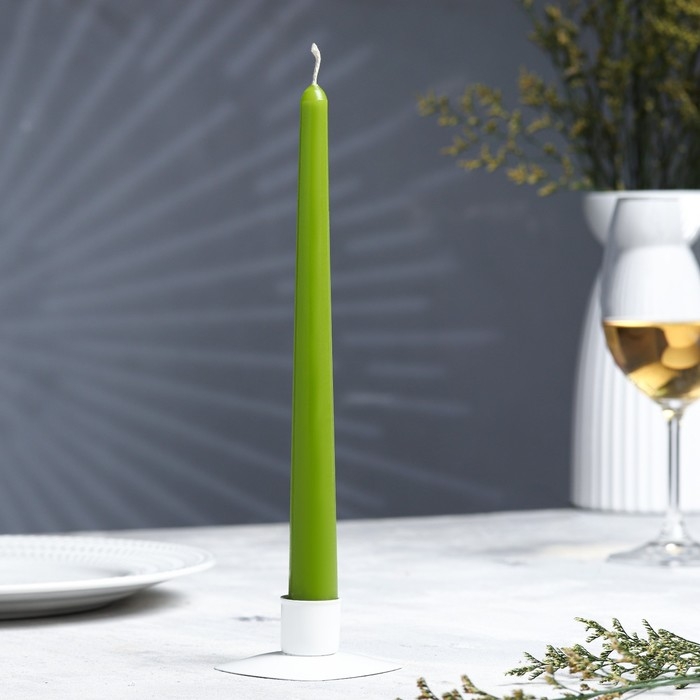 Свеча античная, 2,3х 24,5 см, 5 ч, 55 г, оливковая Свеча античная, 2,3х 24,5 см, 5 ч, 55 г, оливковая