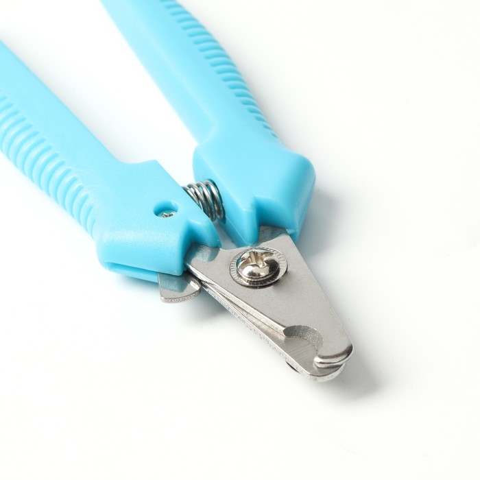 Когтерез боковой малый с прямыми ручками, отверстие 9 мм, голубой Когтерез боковой малый с прямыми ручками, отверстие 9 мм, голубой