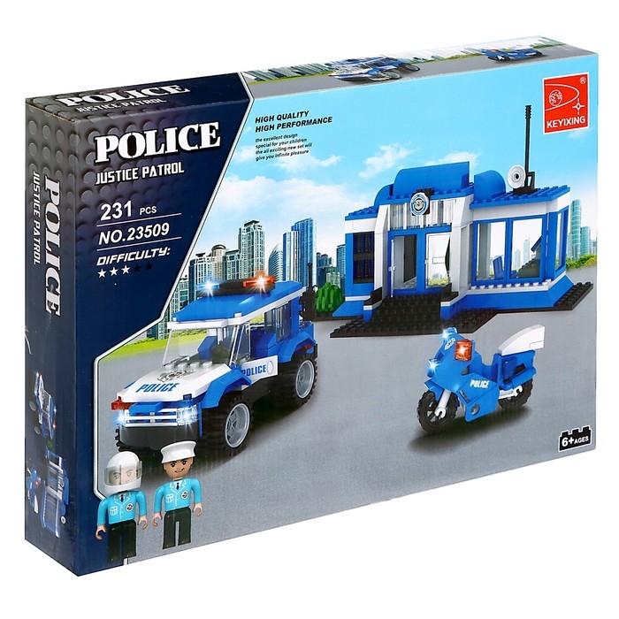 Конструктор Полиция «Полицейский участок», 231 деталь Конструктор Полиция «Полицейский участок», 231 деталь