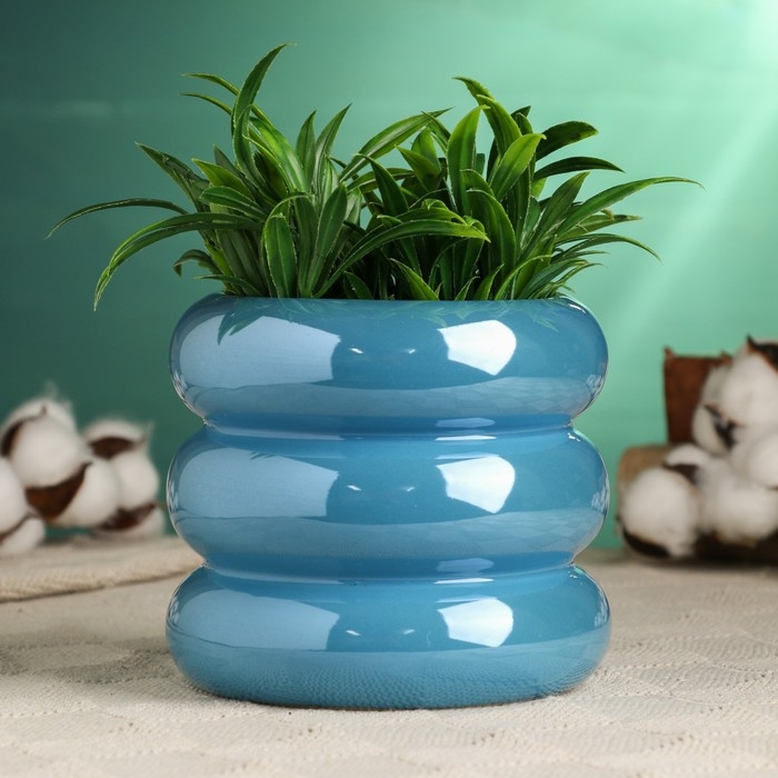 Горшок Горшок "Ханна" 13х13х11см, синий