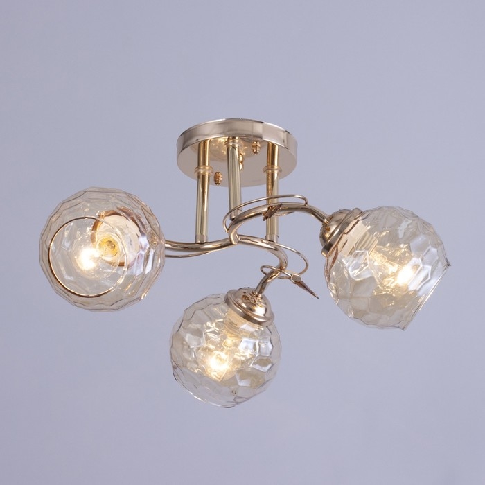 Люстра Люстра "Стела" 3х40Вт Е14 Золото 44х44х21см