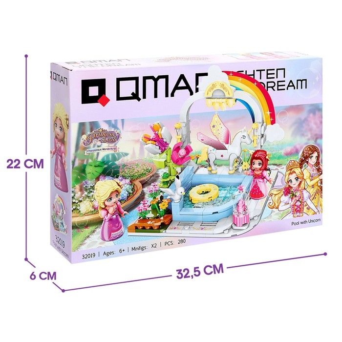 Конструктор Принцессы «Бассейн с единорогом», 280 деталей Конструктор Принцессы «Бассейн с единорогом», 280 деталей