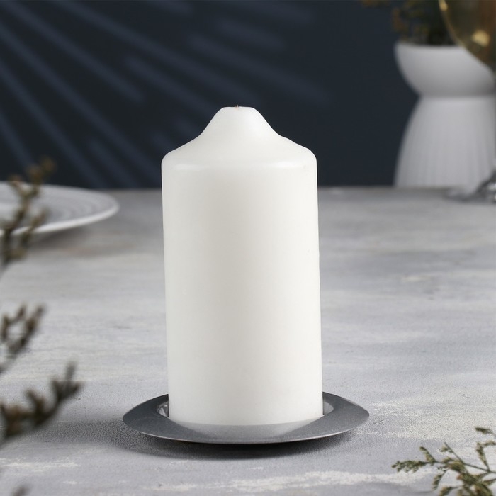 Подсвечник Подсвечник "Чашка 110" металл на одну свечу, 11х11 см, серебро