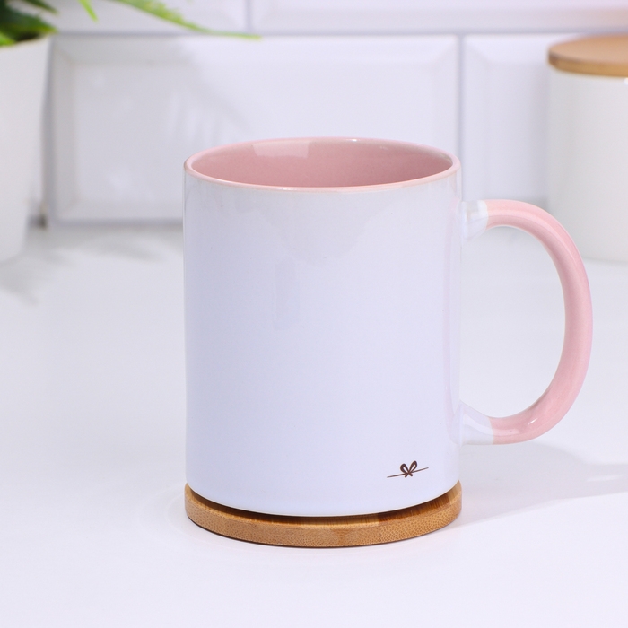 Кружка именная, сублимация Кружка именная, сублимация "Подлина", дно розового цвета