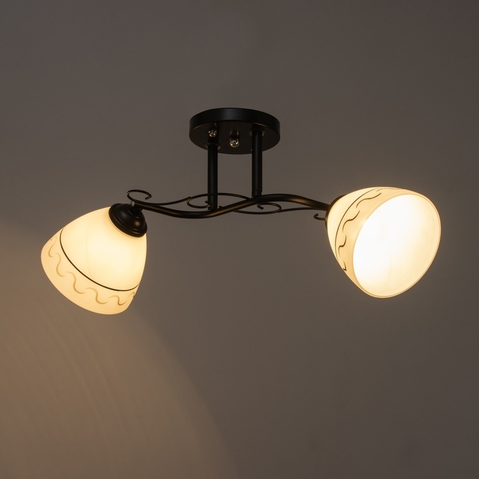 Люстра Люстра "Аврора" 2хЕ27 40Вт черный 48х26 см