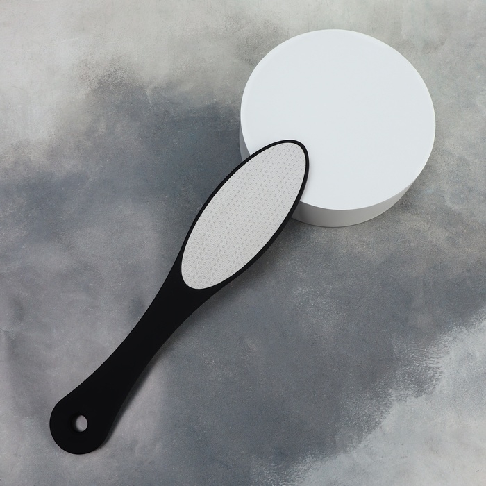 Пилка для ног, овальная, лазерная, двусторонняя, 21 см, цвет чёрный Пилка для ног, овальная, лазерная, двусторонняя, 21 см, цвет чёрный