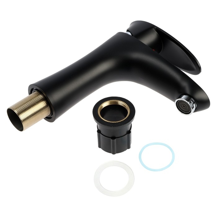 Смеситель для раковины ZEIN Z3661, однорычажный, высота излива 12 см, ABS-пластик, черный Смеситель для раковины ZEIN Z3661, однорычажный, высота излива 12 см, ABS-пластик, черный