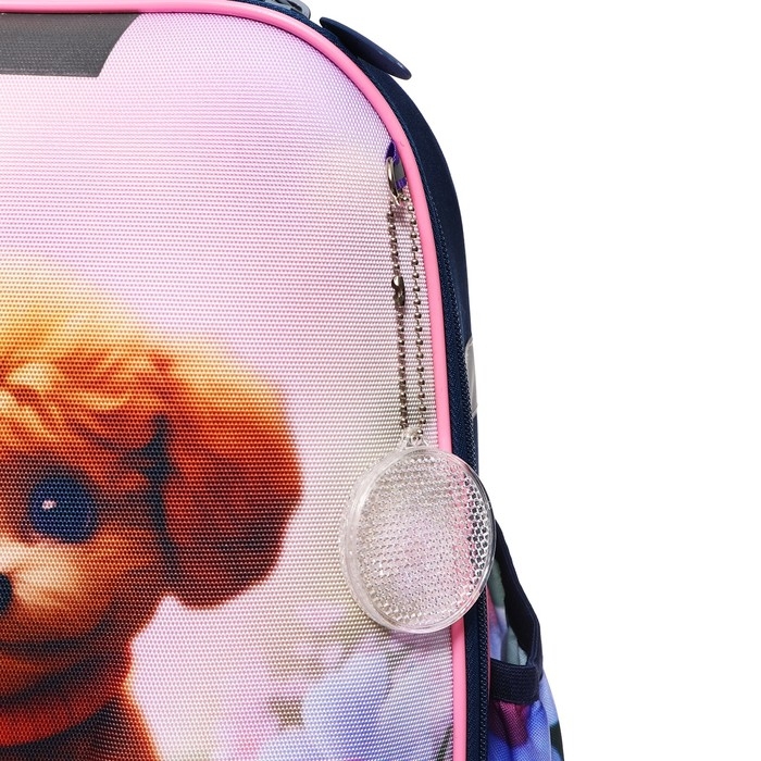 Рюкзак каркасный школьный, 37 х 28 х 19 см, Calligrata Вольт "Пушистик"