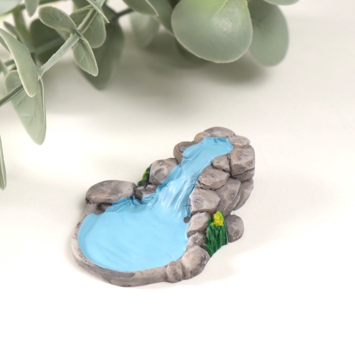 Фигурка для флорариума полистоун  Фигурка для флорариума полистоун "Пруд в саду" 5,4х1,6 см