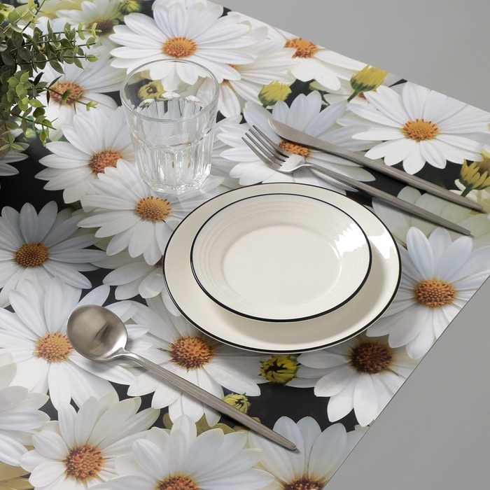 Салфетка сервировочная на стол «Ромашки», 60×90 см