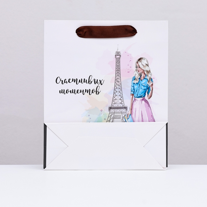 Пакет ламинированный вертикальный Пакет ламинированный вертикальный "Романтика Парижа", 21 х 25 х 8 см
