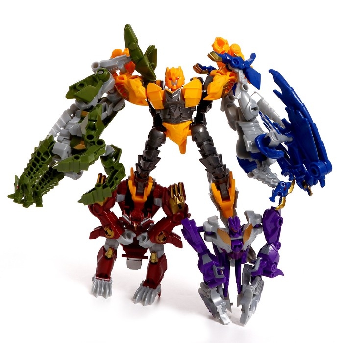 Набор трансформеров &laquo;Диноботы&raquo;, 5 роботов в 1